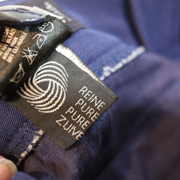 Escada Margaretna Ley Vintage Germany Blue High Waist Trouser Slacks Pants 42 - Picture 12 of 12